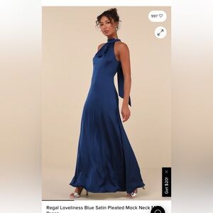 Lulu's Deep Blue Maxi Dress